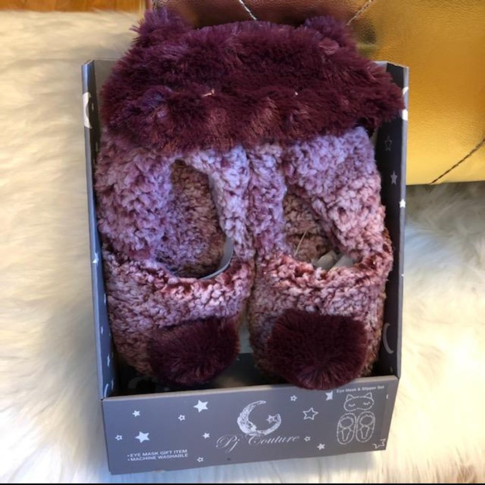 PJ Couture Eye Mask & Slipper Set